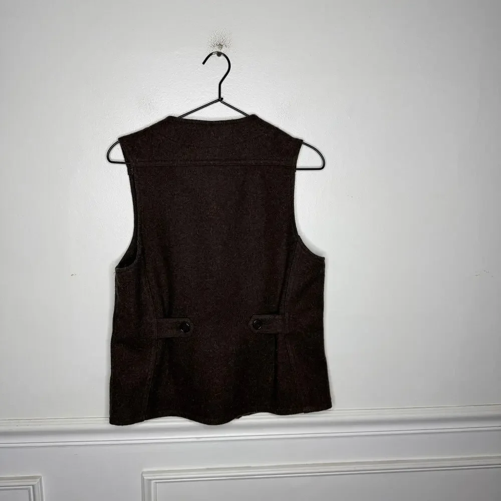 Filson Mackinaw Wool Brown Vest Mens Small - Picture 7 of 9